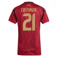 Camiseta Bélgica Timothy Castagne #21 Primera Equipación Replica Eurocopa 2024 para mujer mangas cortas